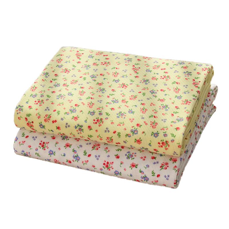 Thin Tissue Print Floral Fabric Rib Stretchy Jersey Fabric For Sewing Summer Dress Or Tops  50*150cm YHA0275