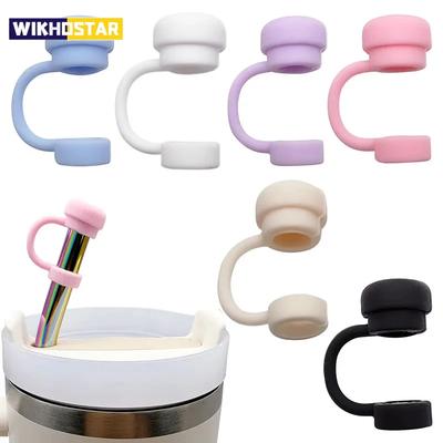1/6 Pcs Silicone Spill Proof Stopper Straw Covers Cap Reusable Silicone Straw Toppers Compatible Stanley Cup Spill Leak Stopper