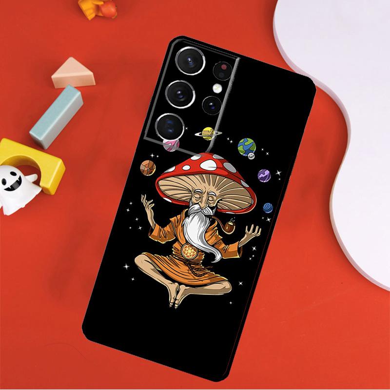 Hippie Mushroom Frog Shrooms Phone Case For Samsung Galaxy S25 Ultra S9 S10 S20 FE S21 S22 S23 S24 Plus S24 Ultra Cover