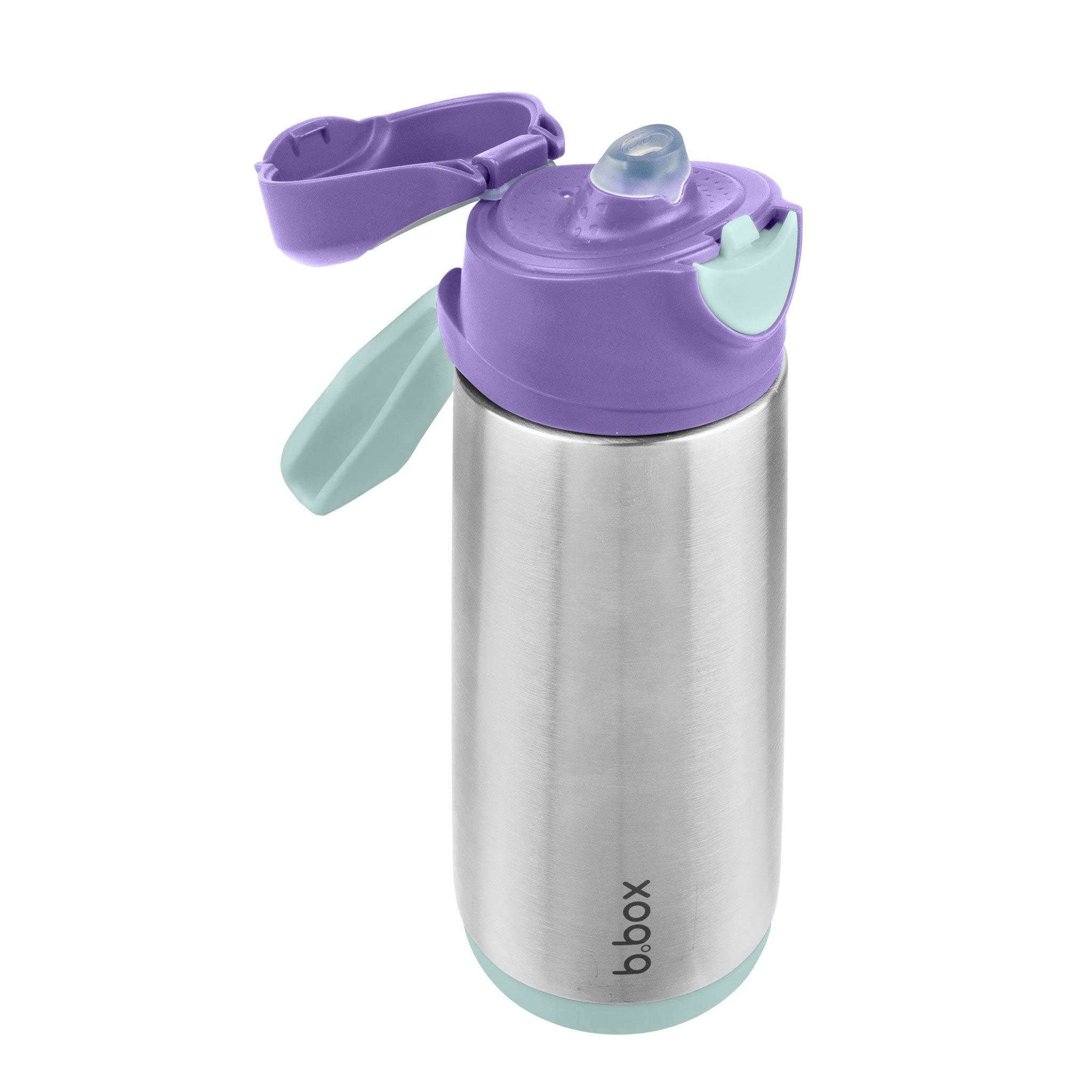 

Insulated drink bottle with one push upper rack dishwasher safe genuine steel spout Lilac Pop 500ml b.box spout, cold/thermal, type, [b.box product]