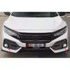Carbon Fiber Front Fog Light Lamp Cover Trim for Honda Civic Hatchback 2017-