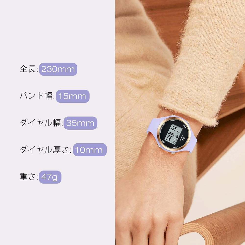 Digital Sports Watch Unisex Waterproof Alarm Date Display Multi-Function for Men Women Kids