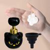 1/2Pcs Cat Paw Foam Soap Dispenser Black Kitty Themed Foaming Pump Bottle