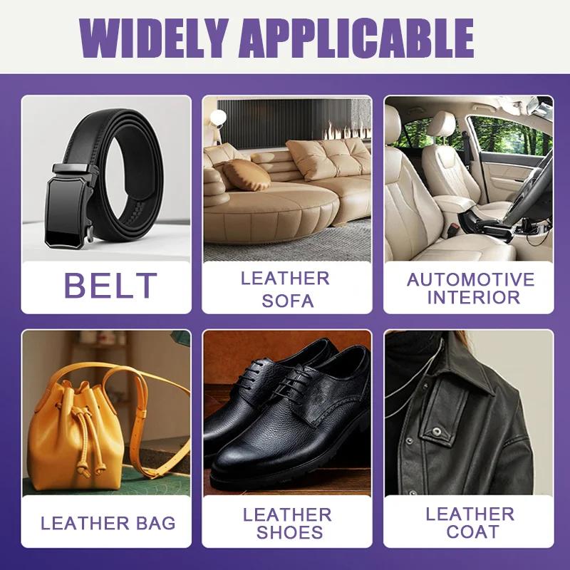 Zestaw do naprawy skóry samochodowej Płynny balsam do recoloryzacji skóry Narzędzie do naprawy bez użycia ciepła Samochodowe siedzenia Dziury Zadrapania Pęknięcia Rozdarcia Zestaw do renowacji Buty