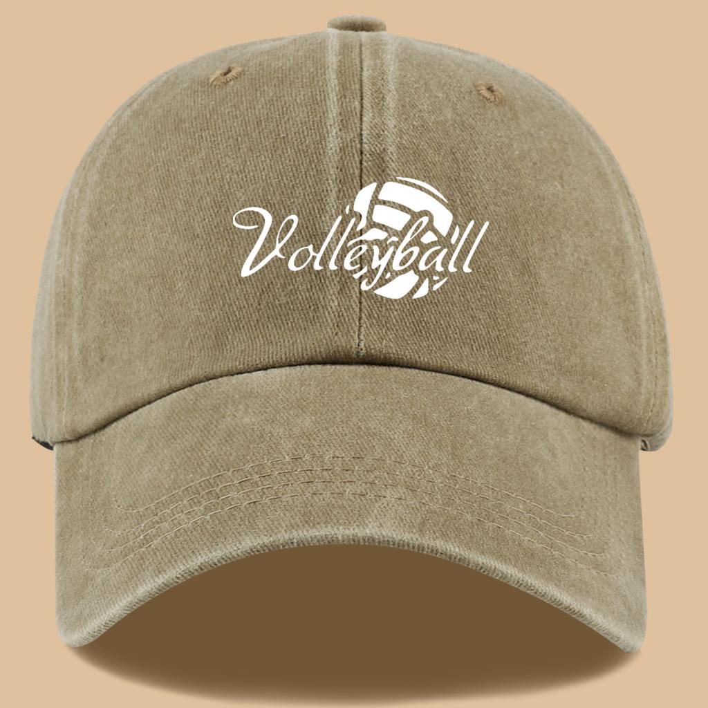 1pc Volleyball Print Trucker Hat  Adjustable Washed Baseball Cap Compatible for Men  Women Appropriate for Any Season