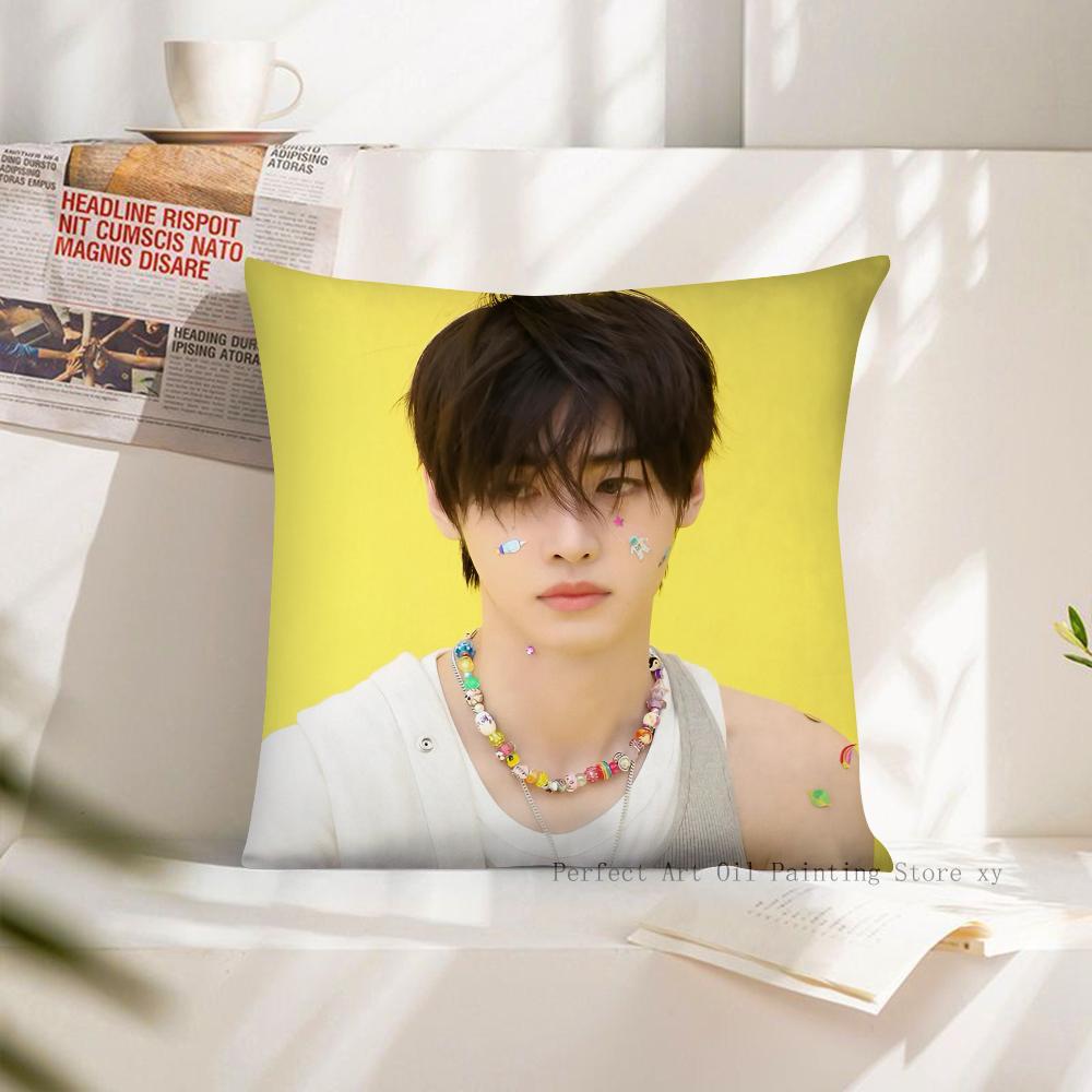 1 Stück KPOP Park Sunghoon Kissenbezug Quadratischer Kissenbezug Schlafzimmer Sofa Raumdekoration Lässig E-ENHYPEN Kissenbezug