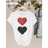 Graphic Tee Clothes 90s Sweet Love Heart Valentine Ladies Print T Clothing Summer Female Wounisex's Short Sleeve T-Shirts