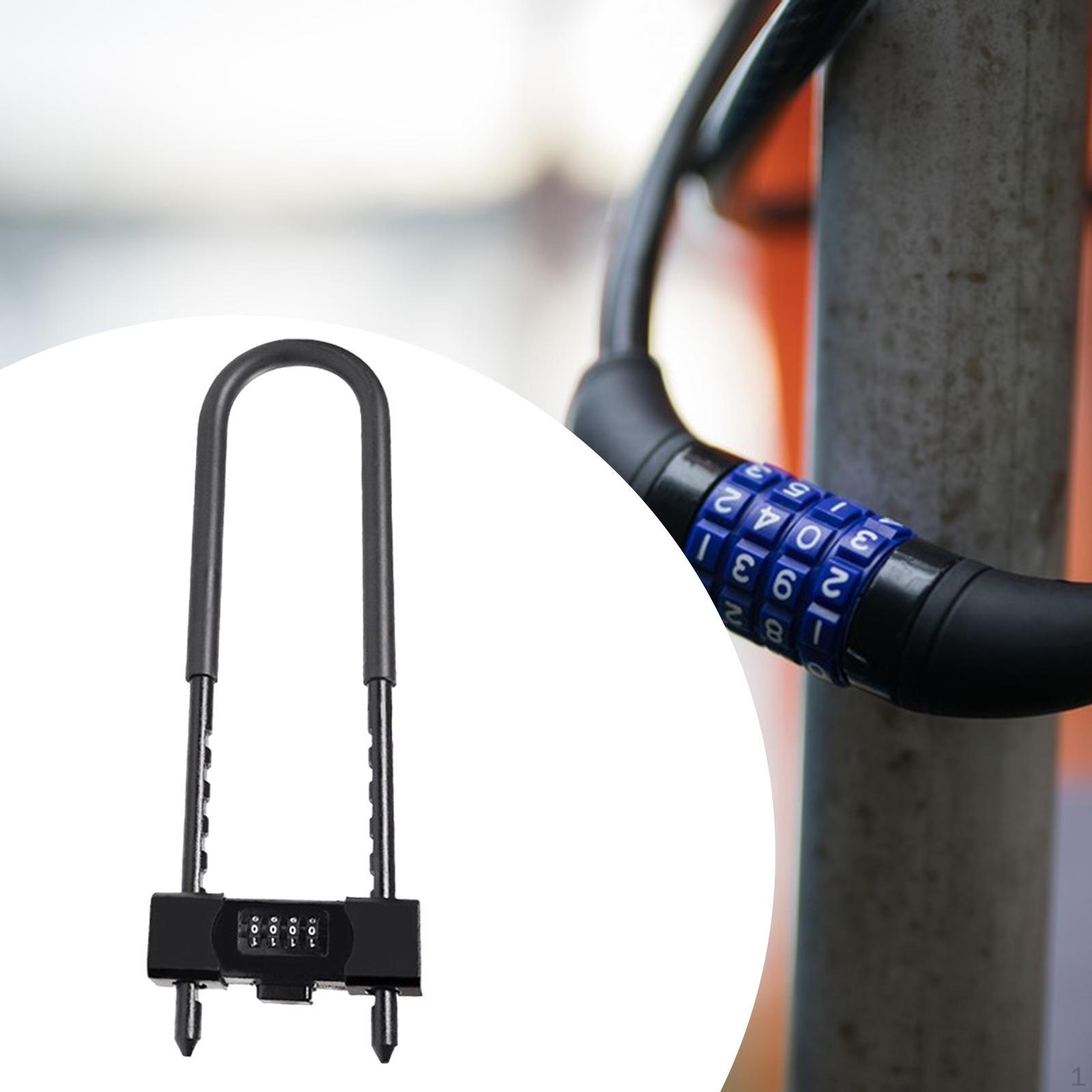 

4-значный кодовый замок безопасности, прочный многоцелевой замок для ворот, спортзалов, школ, чёрный