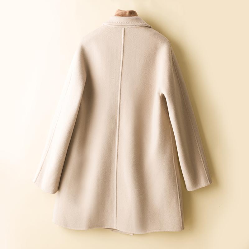 Women Wool Jacket 100% Wool Autumn Wool Coat Winter Warm Woolen Jackets Female Double Breasted