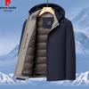 Pierre Cardin Men's Windproof Down Jacket - Thickened, Anti-freeze, Casual Winter Warmth for Middle-aged Dads