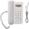 Corded Phone, Desktop Telephone Landline Wired Phone Wall Telephone with Cord and Calls Display, /DTMF Dual System, for Home Office Hotel(White)