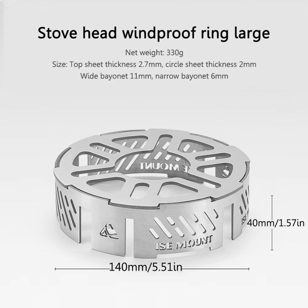 Outdoor Stove Windproof Mini Camping Stove Windproof Circle Picnic Stainless Steel Windproof Board Portable Windproof Cover