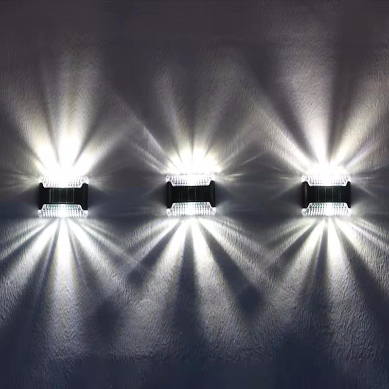 Solar LED Light Outdoor Waterproof Garden Decoration Wall Lamp Smart Light Control Sense Courtyard Balcony Fence Solar Lights