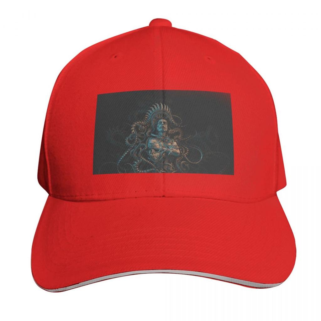 Meshuggah Design Baseball Cap Cotton Twill Breathable Contrast Two Tone Brim Snapback Flat Bill