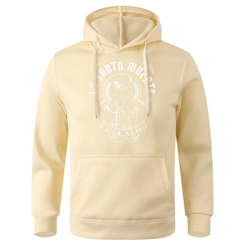 Готическая La Santa Muerte Mcmxch Grim Reaper с капюшоном унисекс, дышащая свободная толстовка, красочная новинка, уличная одежда, повседневные модные толстовки L