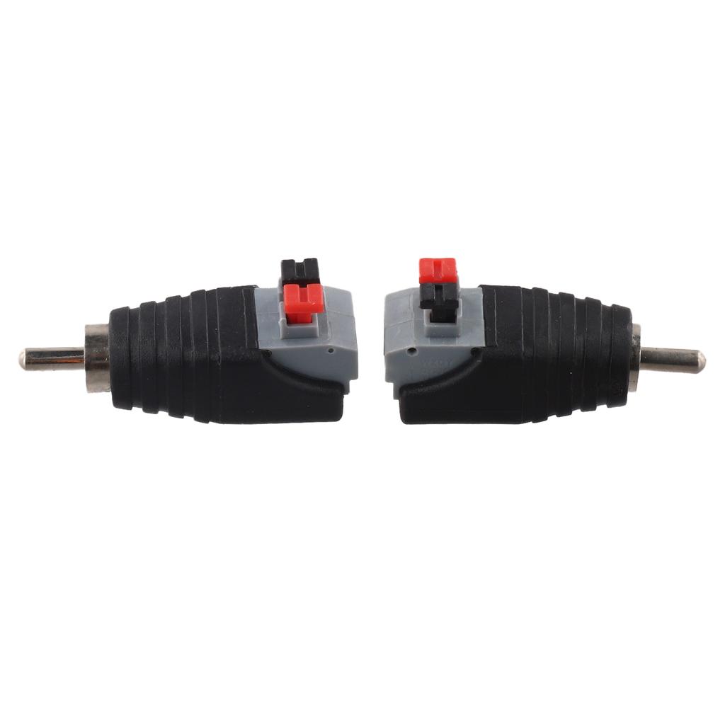 2 Stück Lautsprecherkabel zu Audio-Stecker für Cinch-Anschluss Adapterbuchse-Druckstecker- Cinch-Anschluss Adapterkabel Zubehör
