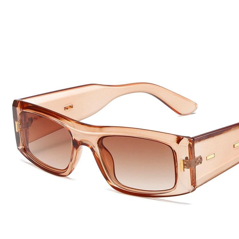 Vintage malé čtvercové sluneční brýle pro ženy Muži Módní Punk Široké nohy Retro rám s tlustým okrajem Luxusní mužské sluneční brýle Stínidla UV400 Brýle