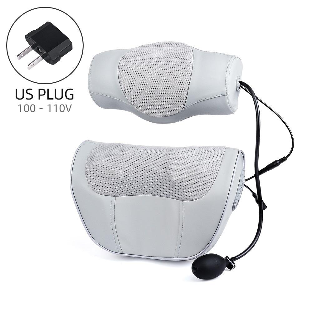 2 IN 1 Electric Neck And Back Massage Pillow Lumbar Massager Waist Kneading Massage Cushion Shiatsu Head Shoulder masajeador
