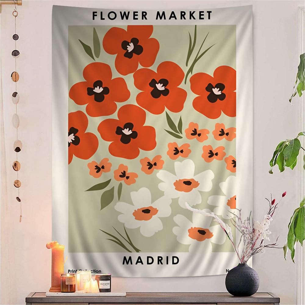 Matisse Abstract Art Flower Anime Tapestry Hanging Tarot Hippie Wall Rugs Dorm Wall Hanging Sheets