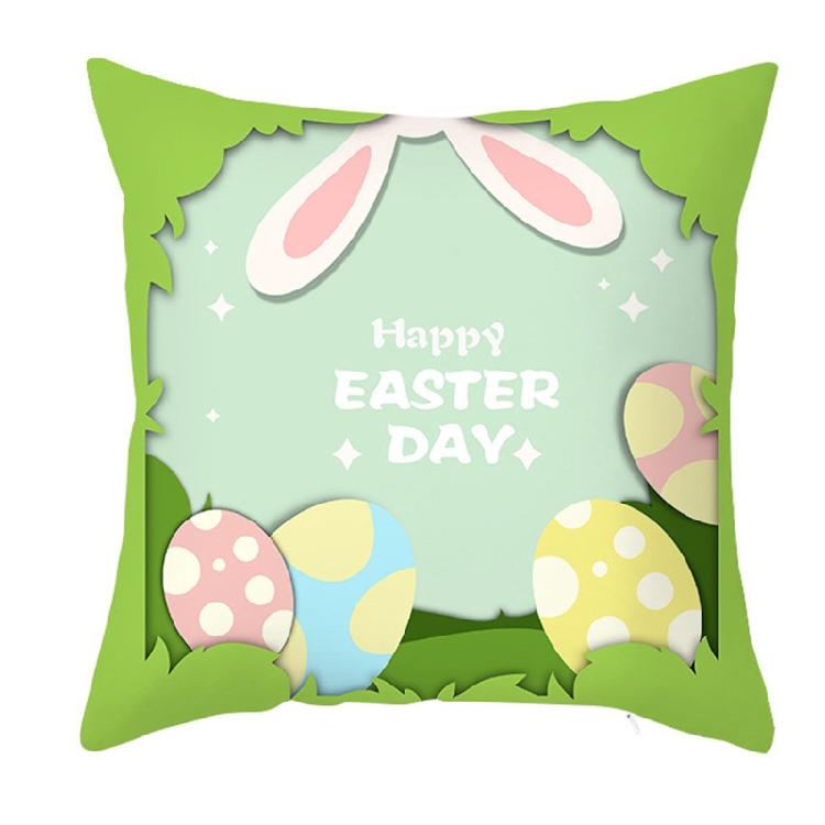 

Lumbar Pillow Easter Throw Pillows For Couch Sofa Cushion Cover Bunny Eggs Decor