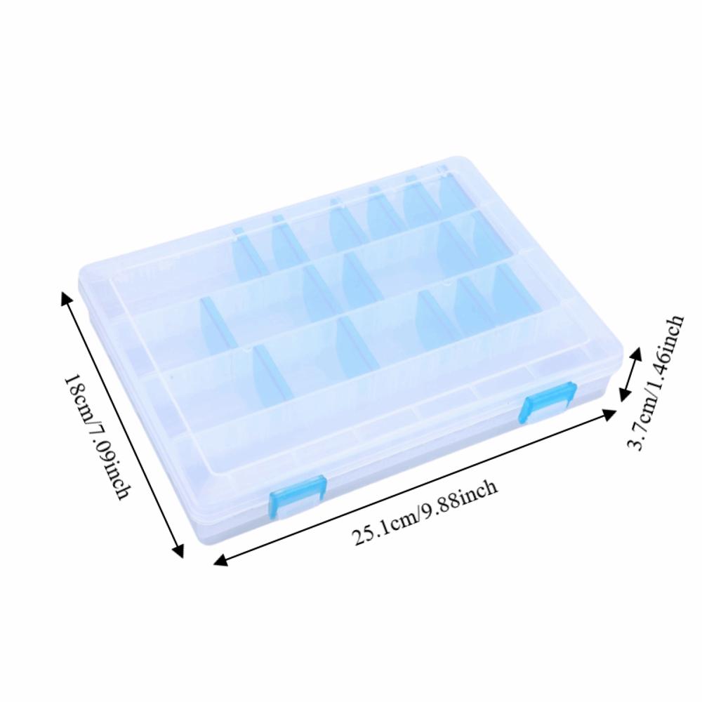 PVC Fishing Organizer Box 25.1*18*3.7cm Portable Fishing Tackle Box  Fishhook Storage