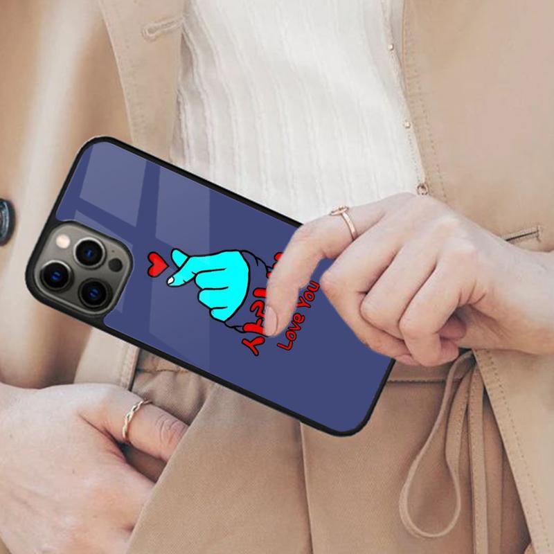 Cute Korean Font Saranghae I love you Magnetic Phone Case For APPLE iPhone 17 Air 16 14 13 12 Pro Max 15 Plus MagSafe Cover