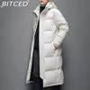 BITCED Couple's Matching Long Down-Filled Cotton Jacket Winter Thickened Warm Fashion Coat