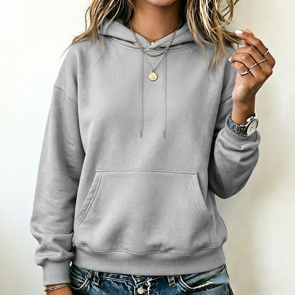 Women's Casual Hoodie with Pockets Loose Fit Pullover Top