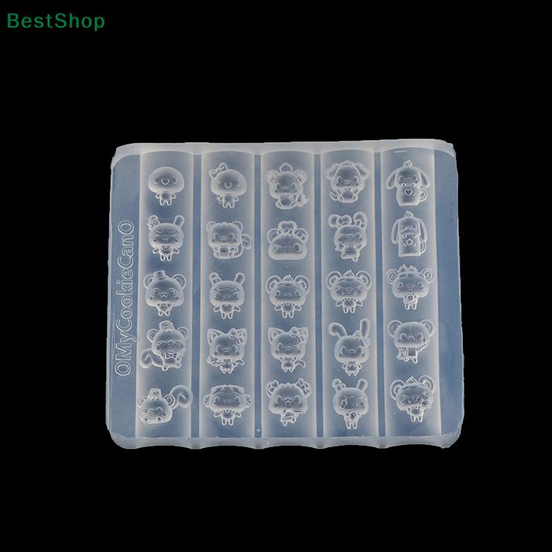 Cartoon Animal Rabbit Cat Dog Relief Nail Art Silicone Mold 3D Carving Templates DIY Nail Art Decor