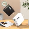 200W Multi-Port Charger - 3 USB & 3 PD Ports, Six-in-One Fast Charging for Phones (5V 2.4A), EU/US/UK Compatible