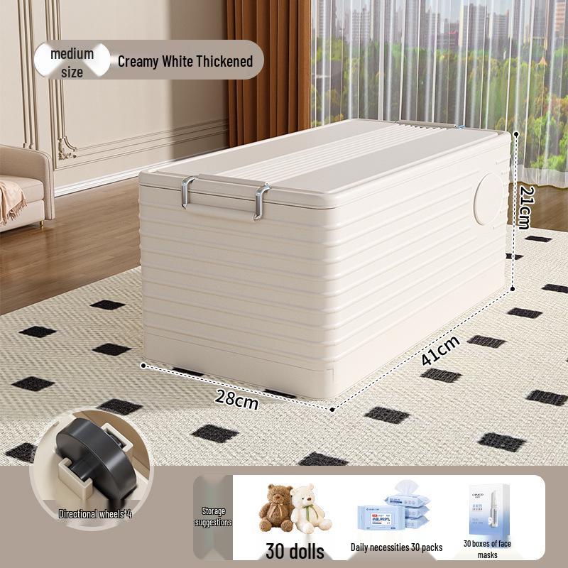 Große faltbare Aufbewahrungsbox mit Rädern - Verdickter Kunststoff für Spielzeug & Kleidung, Kostenloser Versand