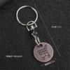 New Metal Shopping Trolley Coin Holder Keychain Portable Carts Token Lobster Buckle Key Chain for Supermarket Promotion Gift