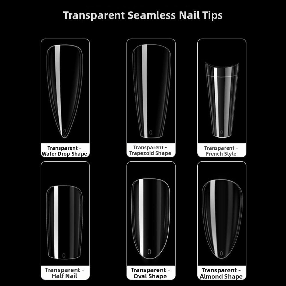 550PCS Oval Shape French Nail Dual Forms Almond Shape Coffin Shape Acrylic Nail Art Mold T-shaped Nails Square Shape