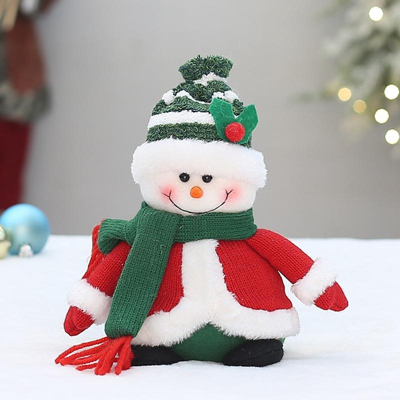Christmas Doll Snowman Elk Deer Penguin Ornament Desktop Ornament Christmas Gift Christmas Decorations suministros navideños