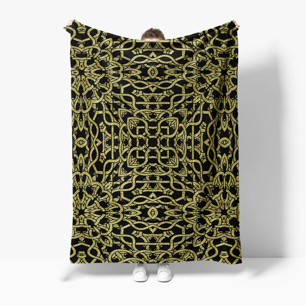 

Warm Fleece Blanket with Geometric Pattern Decorative Throw Blanket Sofa Bed Living Room Bedding Soft Warm Cozy Gift 130x150cm51x59in