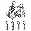 Uxcell 10pcs Clipe de Carroceria RC em Ângulo de 90 Graus Molas Curvas de Reposição para Todos os Modelos em Escala Carros RC Crawler Pino R 24.3x1.2x9.4mm 1/8, 1/10, 1/12 (Preto)
