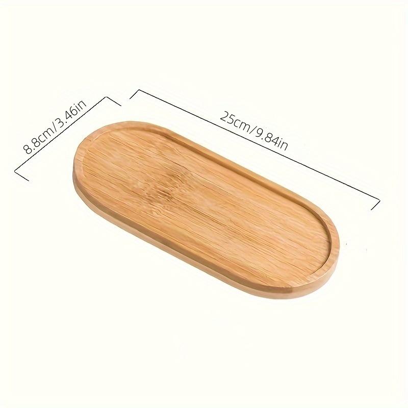 1Pc/Bamboo Wooden Dining Tray Rectangular Fruit Plate Dessert Plate Household Snack Plate