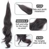 MISS WIG Synthetic Flexible Wrap Around Ponytail  Extensions Long Wavy Layered Fake Ponytail Hairpiece Wig For Women Daily Use