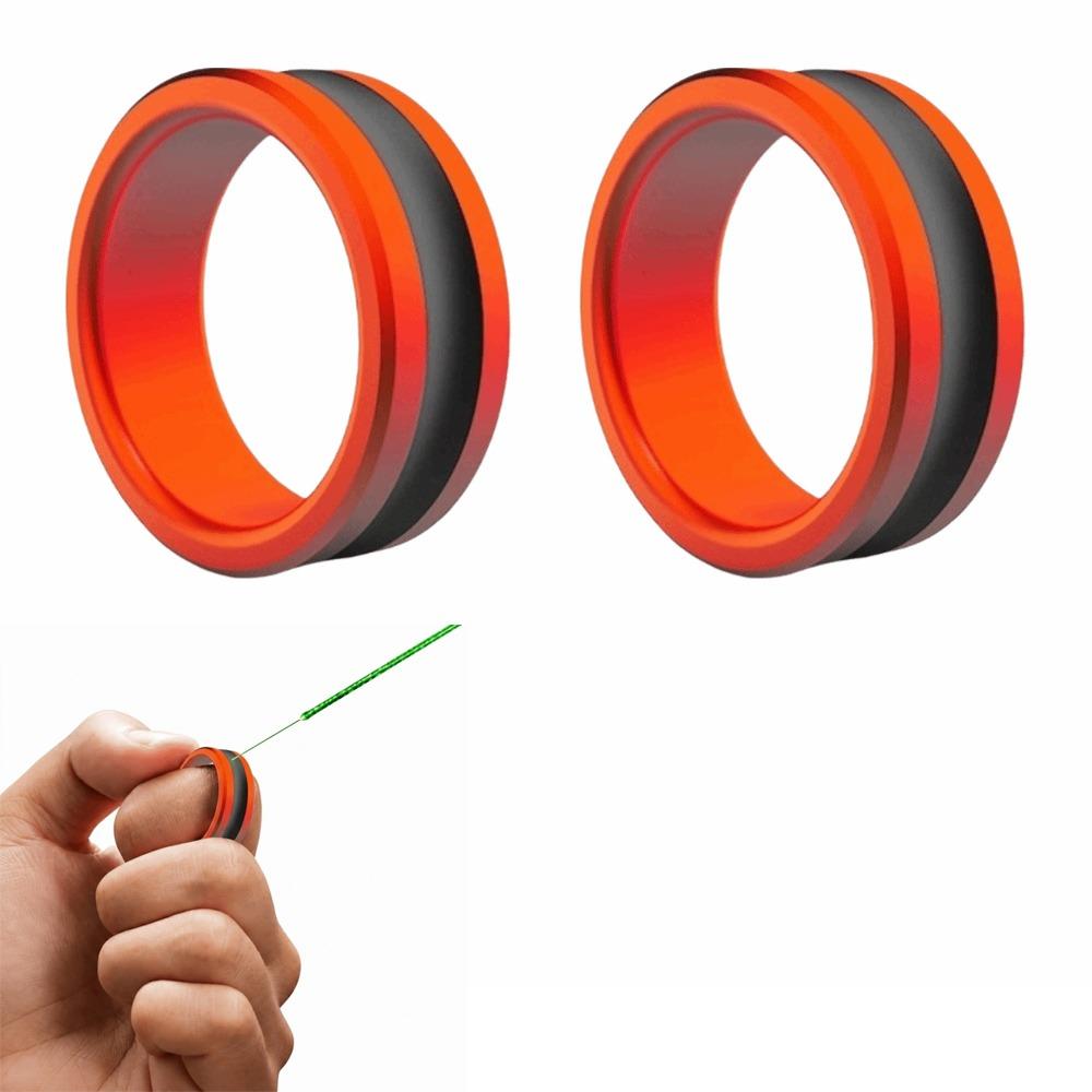 2PCS Lightweight Fishing Line Puller Ring Aluminum Alloy Fishing Line Dragger Tool  for Tying Knots
