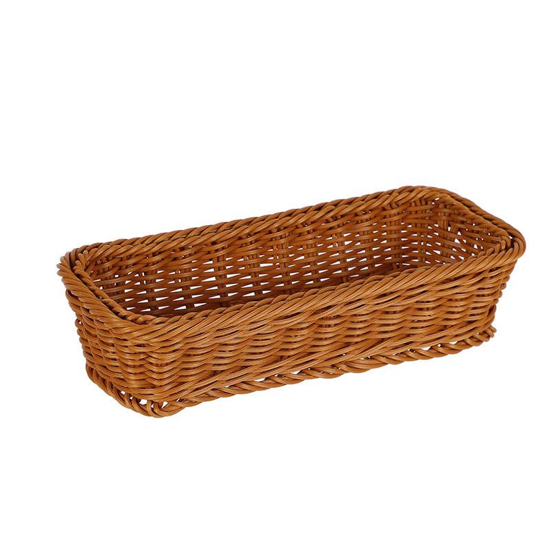 Creative Kitchen Utensil Storage Basket With Pp Material For Hotel Restaurant Home Use 25x10x6cm коричневый