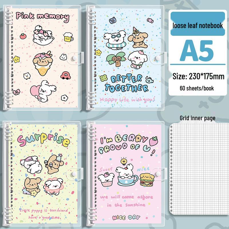 Premium A5 Detachable Soft Shell PVC Binder Notebook for Students