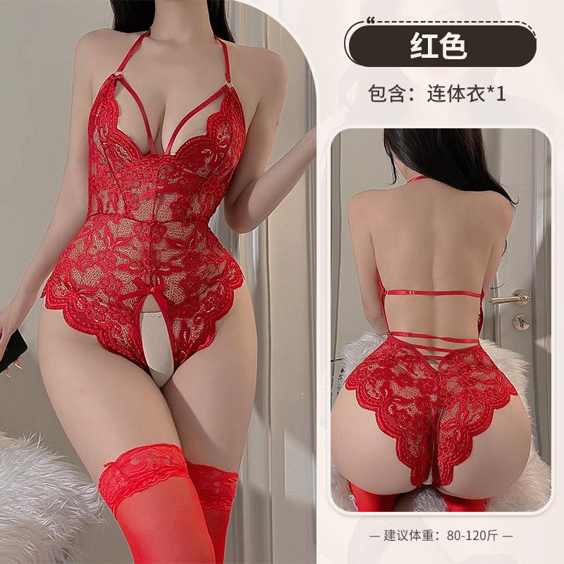 Sex Lingerie Female Passion Lace Free One-piece Teasing Perspective Flirting Seduction Sexy Pajamas