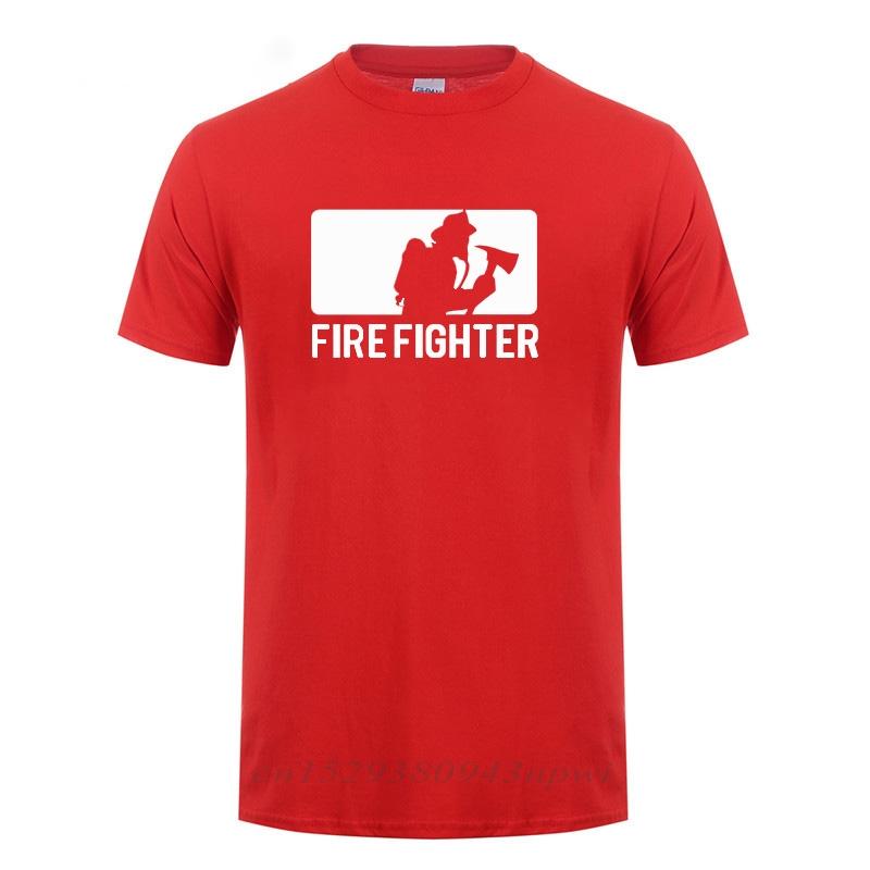 

Firefighter Gift TShirt For Men Fireman Summer Short Sleeve O Neck Cotton Humor T Shirt Man Clothing Camisetas Funny Tshirt S