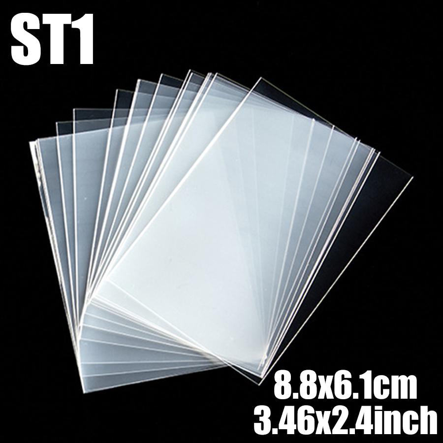 100pcs 8.8/9cm Clear Card Sleeves Transparent Trading Card Protectors Penny Sleeves Standard Card Holders Collectibles Storage