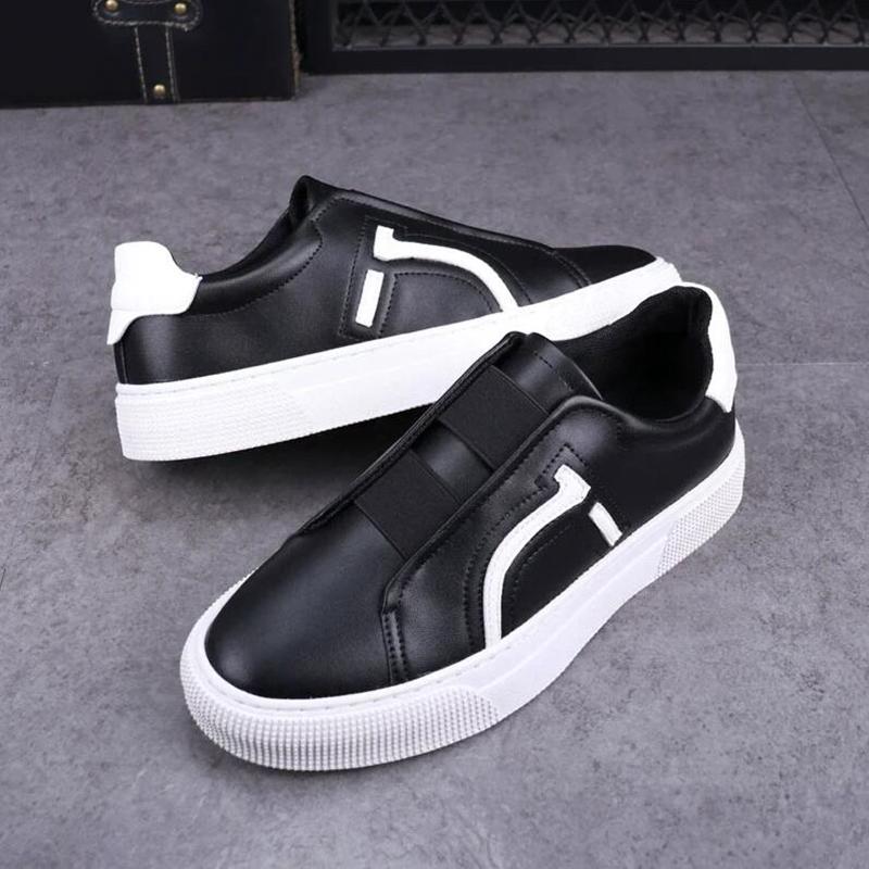 Skateboard Shoes Leather Korean version casual shoes with sneakers Men's tennis shoes A3
