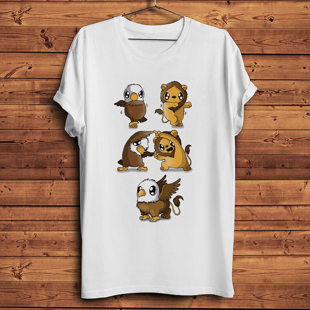 Eagle and Lion Fusion Griffin Funny T Shirt UnisexNew White Casual Short Sleeve TeeCool Fusion Dance Anime Tshirt Breathable S