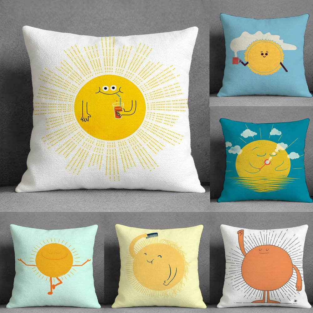 School Patterns For Children Pillow Case Pillowcase Doublesided Printed Sofa Cushion Bedroom Headboard Pillow