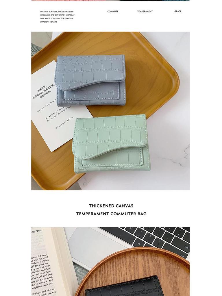 Korean Women's Multi-Function Short Wallet: Fashionable Multi-Color, Multi-Card Slot, Zippered Coin Purse
