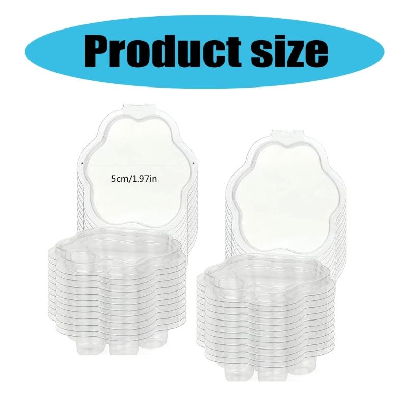 25Pcs Cats Claw Shaped Wax Melt Molds For Crafting Wickless Candle, Clear Melting Clamshell Molds for Soap Candle Making