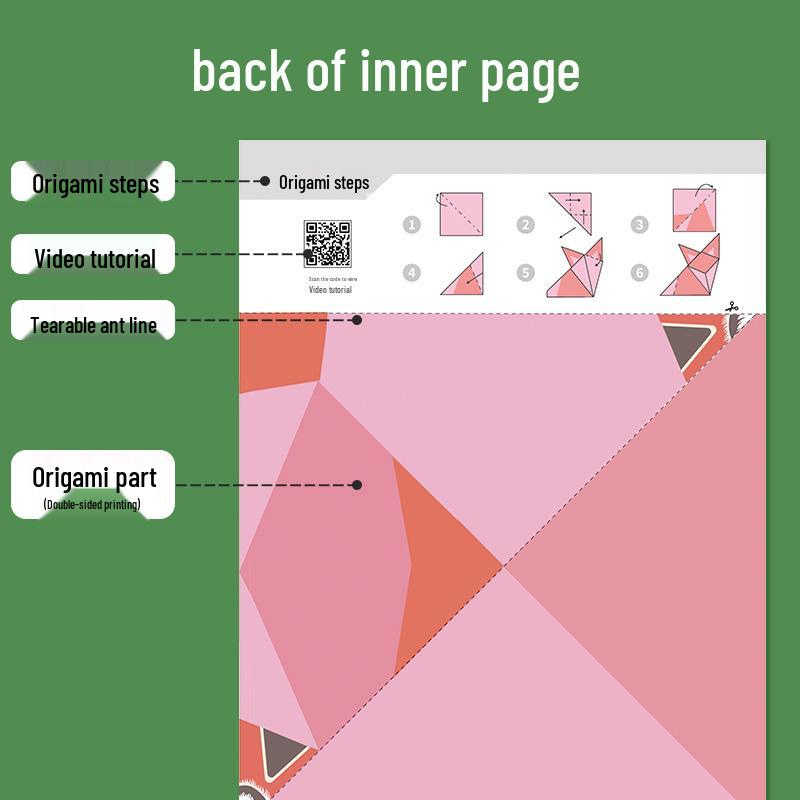 3D Origami Puzzle Book for Kids: Thick Paper Craft & Concentration Training